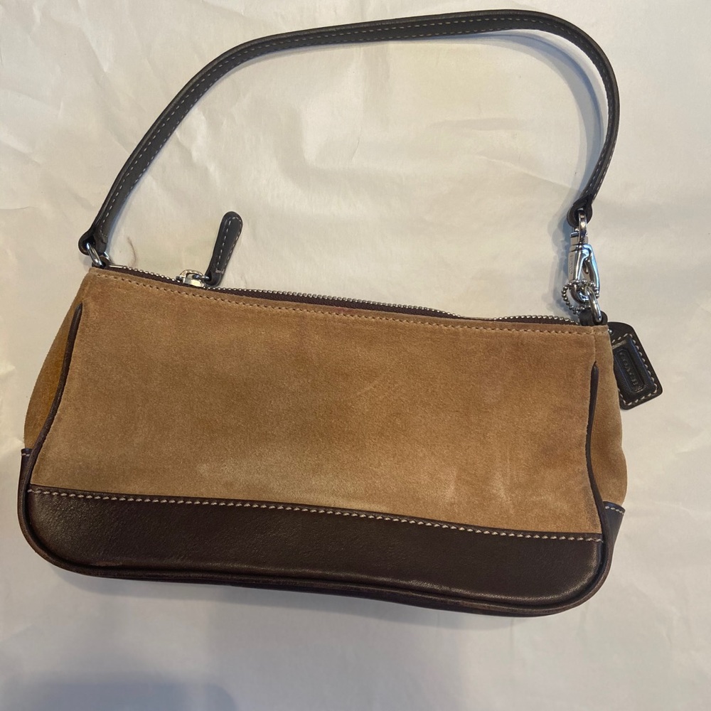 VINTAGE Coach suede shoulder bag
